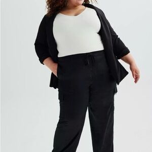 RACHEL Rachel Roy Black Cargo Jogger Pants